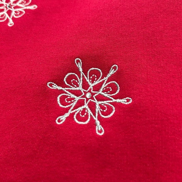Breckenridge Zip up cardigan with embroidered snowflakes size 1X - Picture 5 of 7